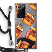 Hamburger: Samsung Galaxy Note 20 Ultra / Note 20 Ultra 5G Transparant Hoesje met koord