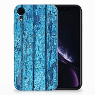 Apple iPhone Xr | Bumper Hoesje | Wood Blue