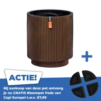 Vaas cilinder groove d19h21 goud