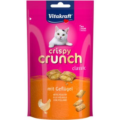 Vitakraft Crispy Crunch Classic met gevogelte kattensnack (60 g) 4 verpakkingen