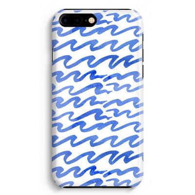 Blauwe golven: iPhone 8 Plus Volledig Geprint Hoesje