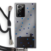 Blauwe stippen: Samsung Galaxy Note 20 Ultra / Note 20 Ultra 5G Transparant Hoesje met koord