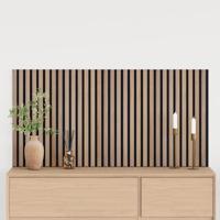 Akoestische wandpanelen 2 st latten 60,5x60 cm eikenfineer