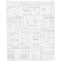 Creativ Company Schildercanvas met print, stad, d: 1,6 cm, afm 24x30 cm, 360 gr, 1 stuk