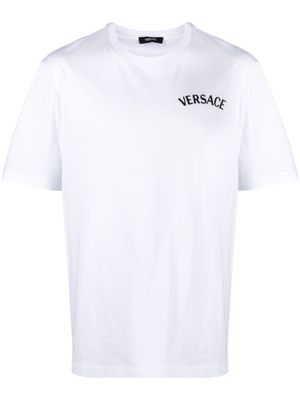 Versace t-shirt Milano Stamp en coton - Blanc
