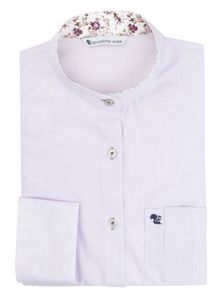 BOLZANO - fil-à-fil cot-pes lila uni damesblouse - RASSET 6