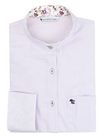 BOLZANO - fil-à-fil cot-pes lila uni damesblouse - RASSET 6