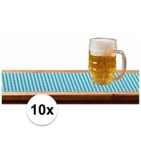 Tafelloper Oktoberfest versiering - 10x - 65 x 600 cm - Bierfeest feestartikelen tafel decoratie