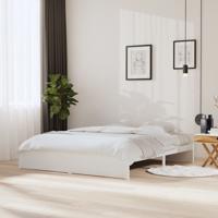 Bedframe massief hout wit 180x200 cm
