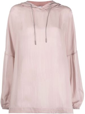 Fabiana Filippi hoodie à lien de resserrage - Rose