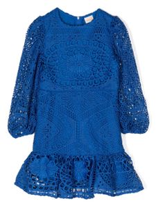 MARLO robe Tallulah à dentelle brodée - Bleu