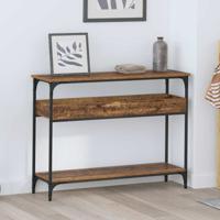 Wandtafel met plank Oud hout 100 x 29 x 75 cm Bewerkt hout