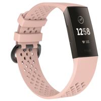 Vierkante gat verstelbare sport polsband voor FITBIT charge 3 (roze)