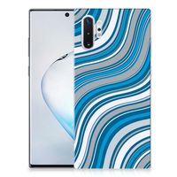 Samsung Galaxy Note 10 Plus TPU bumper Waves Blue - thumbnail