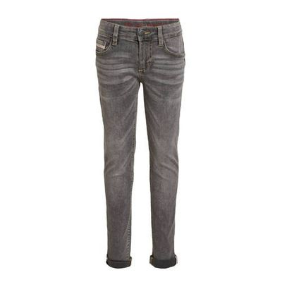 WE Fashion Blue Ridge slim fit jeans grijs