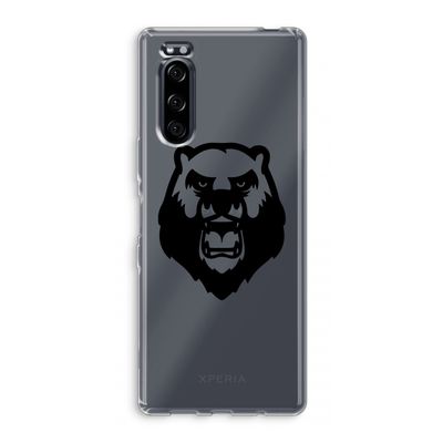 Angry Bear (black): Sony Xperia 5 Transparant Hoesje