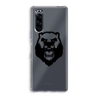 Angry Bear (black): Sony Xperia 5 Transparant Hoesje