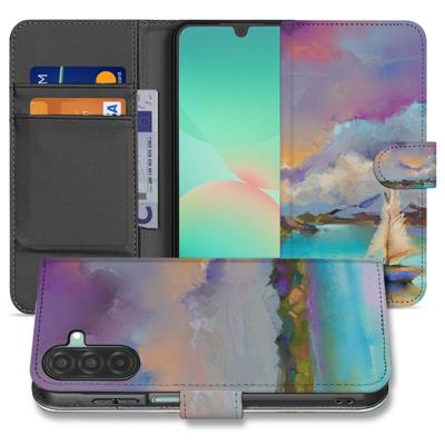 Samsung Galaxy A17 | Bookcase | Hoes Kunstleer Paars Blauw Groen