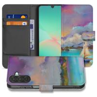 Samsung Galaxy A17 | Bookcase | Hoes Kunstleer Paars Blauw Groen