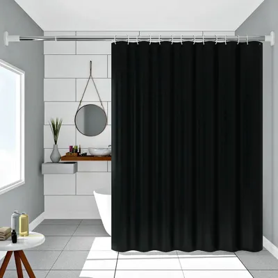 AquaShield Zwarte Douchegordijn - Waterdicht, Stijlvol & Milieuvriendelijk - Pure Black Design