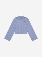 Nik&Nik zomer blouse meisjes - paars / off wit - Naomi