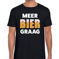 Meer bier graag fun t-shirt zwart voor heren 2XL  - - thumbnail