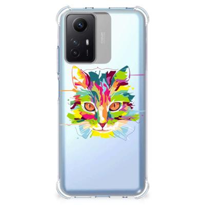 Xiaomi Redmi Note 12s Stevig | Bumper Hoesje | Cat Color