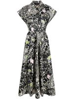 Giambattista Valli robe-chemise à imprimé graphique - Noir