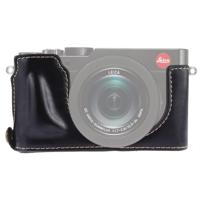 1/4 inch draad PU lederen camera half Case Base voor Leica DLUX TYP 109 (zwart)