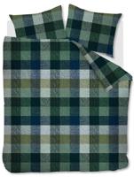 Beddinghouse Flanel Dekbedovertrek Becket Blue Green-2-persoons (200 x 200/220 cm)