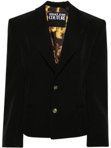 Versace Jeans Couture blazer lacé à simple boutonnage - Noir