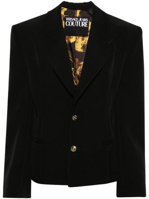 Versace Jeans Couture blazer lacé à simple boutonnage - Noir