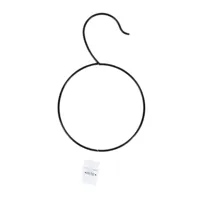 Stern Fabrik decoratie ring met haak metaal zwart 24 cm | 48 stuks