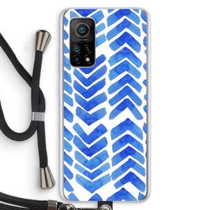 Blauwe pijlen: Xiaomi Mi 10T 5G Transparant Hoesje met koord