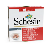 Schesir in Gelei Tonijn/Garnalen natvoer kat 85gr