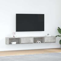 Tv-meubelen 2 st 100x31x25,5 cm bewerkt hout betongrijs