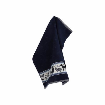 Bunzlau Castle Bunzlau Castle keukendoek Dogs dark blue 53x60