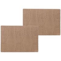 12x stuks stevige luxe Tafel placemats Coko beige 30 x 43 cm