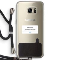 Reminder: Samsung Galaxy S7 Edge Transparant Hoesje met koord Reminder: Samsung Galaxy S7 Edge Transparant Hoesje met koord