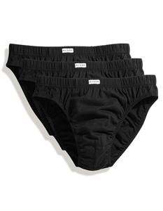 Fruit Of The Loom F990 Classic Slip (3 Pair Pack) - Black/Black/Black - M