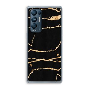 Gouden marmer: Oppo Find X3 Neo Transparant Hoesje
