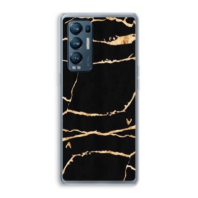 Gouden marmer: Oppo Find X3 Neo Transparant Hoesje