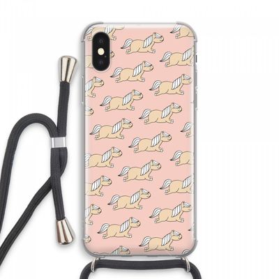 Ponys: iPhone XS Max Transparant Hoesje met koord