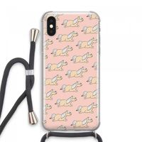 Ponys: iPhone XS Max Transparant Hoesje met koord