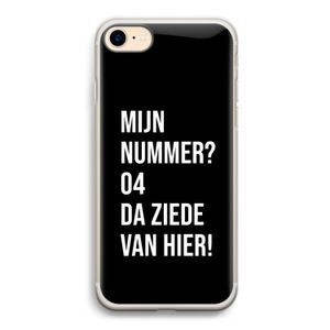 Da ziede van hier - Zwart: iPhone 7 Transparant Hoesje