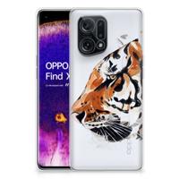 Smartphone hoesje OPPO Find X5 Watercolor Tiger