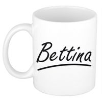 Naam cadeau mok / beker Bettina met sierlijke letters 300 ml - thumbnail