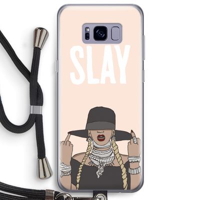 Slay All Day: Samsung Galaxy S8 Plus Transparant Hoesje met koord