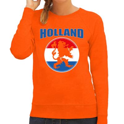 Bellatio Decorations Oranje supporters sweater - voor dames - Holland - met oranje leeuw - Nederland Bellatio Decorations Oranje supporters sweater - voor dames - Holland - met oranje leeuw - Nederland