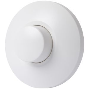 EcoDim - LED Vloerdimmer - ECO-DIM.09 - Fase Afsnijding RC - Enkel Knop - 0-50W - Rond - Mat Wit